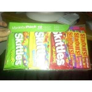    Variety Pack 18 Packs Skittles And Starburts 