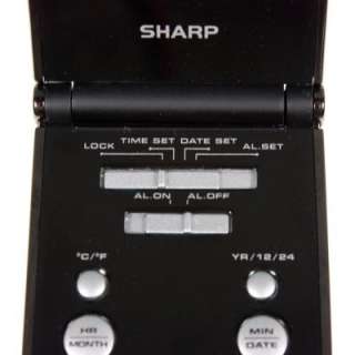 Sharp Digital Travel Alarm Clock Ultra Thin Folding Time Temp Date 