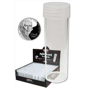  100 Nickel Coin Collecting Tubes   Round