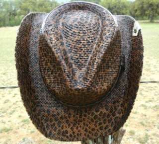   Hats ROWDY Leopard Western Straw Rock n Roll Cowboy Hat NWT  