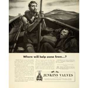  1943 Ad Jenkins Bros New York Valves Sailors Lost at Sea 