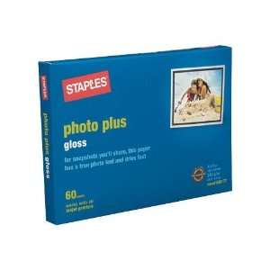  Staples Photo Plus Gloss Paper, 4 x 6, 60 Sheets Office 