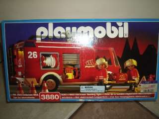 1996 PLAYMOBIL #3880 Fire Engine Truck RESCUE 26 Unit NEW SEALED 
