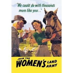  Join the Womens Land Army 12x18 Giclee on canvas
