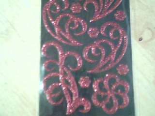 Jolees Bling  Red Puffy Flourish Dimensional Stickers  