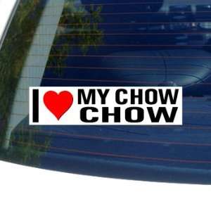  I Love Heart My CHOW CHOW   Dog Breed   Window Bumper 