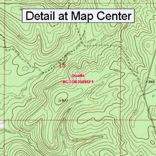  USGS Topographic Quadrangle Map   Qualls, Oklahoma (Folded 