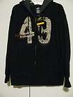 Mens Black Simply For Sports Fleece Hoodie With #49 On Front Size 