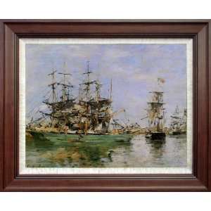   Oil Paintings Three Masted Ship Port   