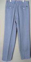 Facconnabl Mens Blue Pleated Pants Sz Size 34 X 35 Long  