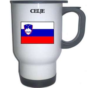  Slovenia   CELJE White Stainless Steel Mug Everything 