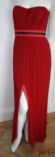 CAROLINA HERRERA Red Strapless Silk Gown NEW Dress 6  