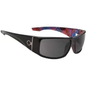 Spy Optics Cooper XL Mirrored Sunglasses   Black Hipster Plaid/Grey 
