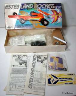 rare Estes LAND ROCKET Race Car Unbuilt Model Kit in Box 1970s Vintage 