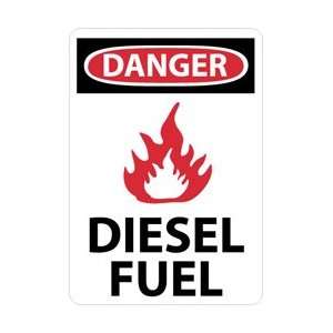 D644RB   Danger, Diesel Fuel, 14 X 10, .050 Rigid Plastic  
