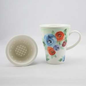  Fine China Floral Garden Tea Mug Set