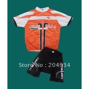  2011 castelli cervelo orange new cycling jersey and shorts 