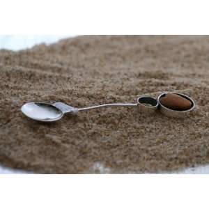  Silver Spoon Art Decorative Natural Baltic Amber 