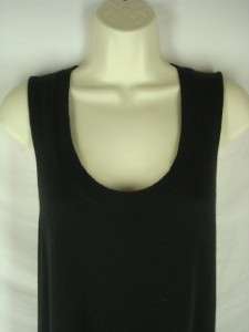 Size L J Crew Black Wool/Cashmere Sleeveless Dress Sweater Aline Large 