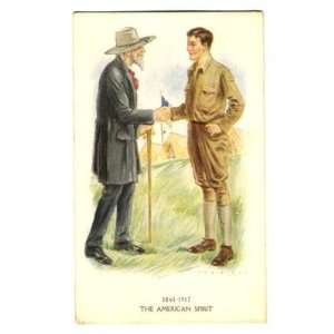  Soldiers Mail Postcard The American Spirit 1919 Gunn 