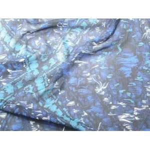  Polyester Crinkle Blue Fabric Arts, Crafts & Sewing