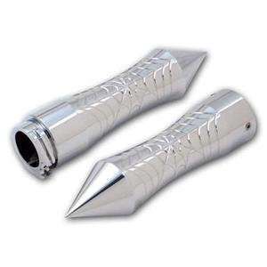  Pro One Chrome Spike Head Grips     /Spider Web 