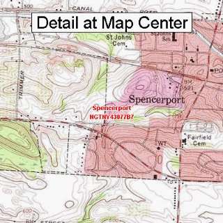  USGS Topographic Quadrangle Map   Spencerport, New York 