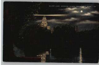 Linen Postcard~Silver LakeMayo Clinic~Rochester,MN  