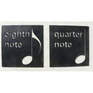  Eighth and Quarter Note Music Plaques Metal Wall Art Home 