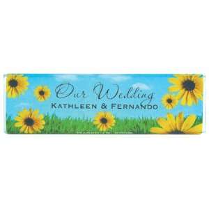   Daisy in the Sky Personalized Wedding Chocolate Bar 