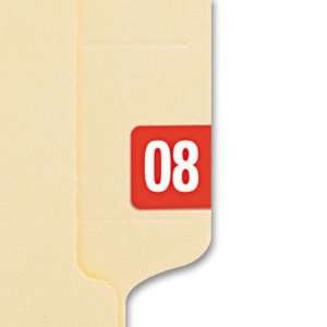  Smead Year 2008 End Tab Folder Labels SMD67908 Office 