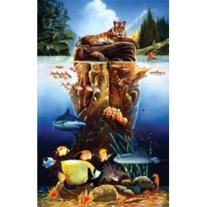  Tiger Island 1000pc Jigsaw Puzzle by John Rowe Toys 