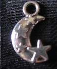 20 STAR MOONS PENDANTS TIBETAN SILVER JEWELRY MAKING SUPPLY WICCAN 