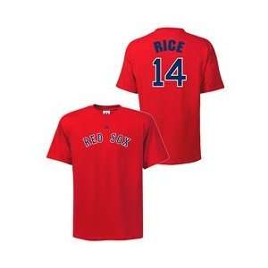 Boston Red Sox Jim Rice Cooperstown Name & Number T Shirt   Scarlet XX 