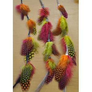  Clip in Fire Droplet Feather Hair Extension Beauty
