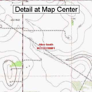   Topographic Quadrangle Map   Alice South, Texas (Folded/Waterproof