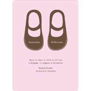  Girls Shoes Modern Baby Announcement Baby