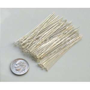  2 24 Gauge Sterling Silver Headpins Arts, Crafts 