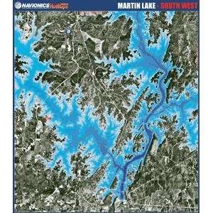   Paper Map Martin Lake   South West Alabama GPS & Navigation