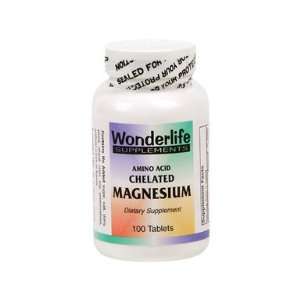  Magnesium, Amino Acid Chelated 100 Tablets Health 