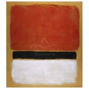  Mark Rothko 27W by 30H  Untitled (Red, Black, White on 