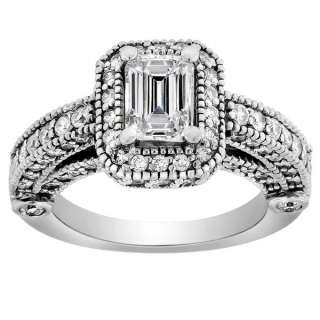 86 CT Emerald Diamond Engagement Ring I SI1 786486330  