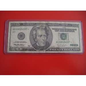  Twenty Dollars Star Note Series 1996 $20 Bill AG 08024597 