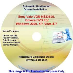  Sony Vaio VGN NS235J/L Drivers Kit DVD Disc   Windows 2000 