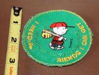 1971 RARE EMBROIDERED CHARLIE BROWN 3 PATCH CHARLIE BASEBALL FREE 