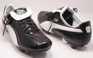 New Puma Esito XL R HG soccer cleats shoes Mens 8 Black White Gold 