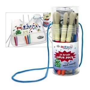    Canister Set 24 Brushes & Paint Smock Arts, Crafts & Sewing