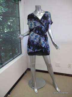 Charlotte Ronson Multi Colored Short Sleeve Dress 4  