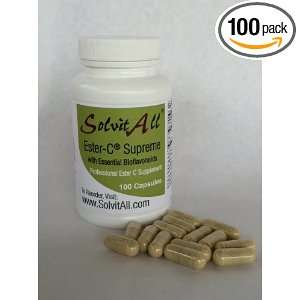  Solvit All Ester C with Bioflavinoids (100 Veg Capsules 