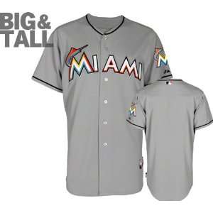 Miami Marlins Jersey Big & Tall Road Grey Authentic Cool 